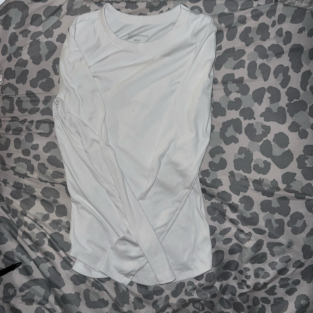 White Long-Sleeve Top